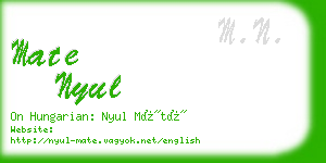 mate nyul business card